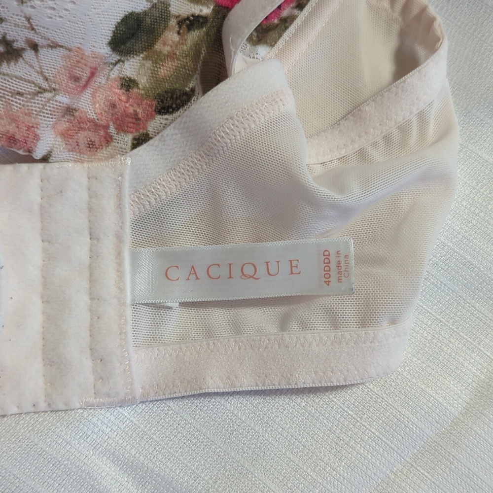 Cacique white with flowers balconet bra - Picture 2 of 4